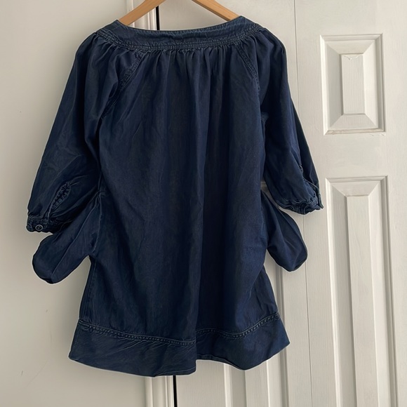 Blue Denim Blouse with Pockets - Picture 8 of 9